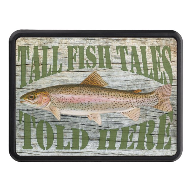 Tall Fish Tales trailer hitch cover (Front)