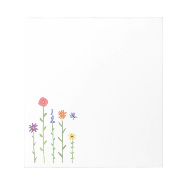 Tall Flowers Notepad (Front)