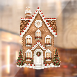 Tall Gingerbread House Window Cling