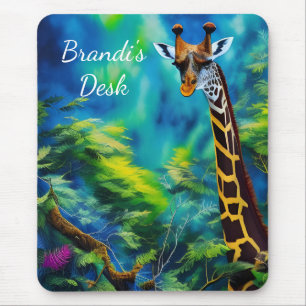 Tall Giraffe in the Trees  Mouse Pad