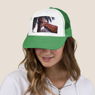 Tall Giraffe Tales Under The Palm Tree, Trucker Hat