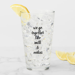 Tall Glass Tumblers - Milk & Cookies