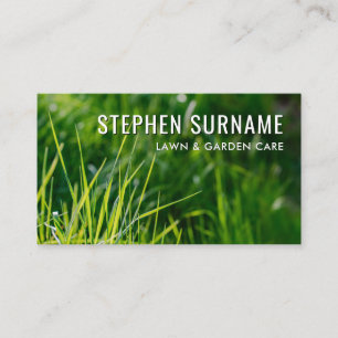 Tall Grass Photo Lawn Mowing Care Garden Service Business Card