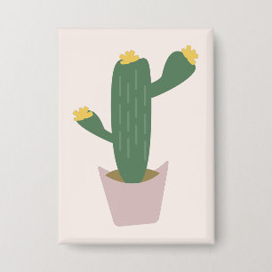 Tall Green and Yellow Desert Cactus