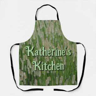 Tall Green Grasses Seeds Apron
