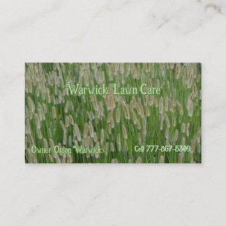 Tall Green Grasses Seeds Business Card