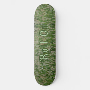 Tall Green Grasses Seeds Skateboard