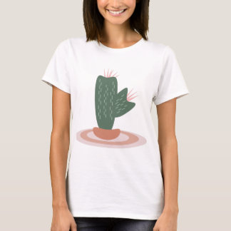 Tall Green Plant on Rug Desert Cactus  T-Shirt