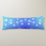 Tall pillow with a blue gradient design<br><div class="desc">Tall pillow with a blue gradient design featuring white bokeh circles. The pattern creates a soft,  calming effect,  evoking a serene ambiance.</div>
