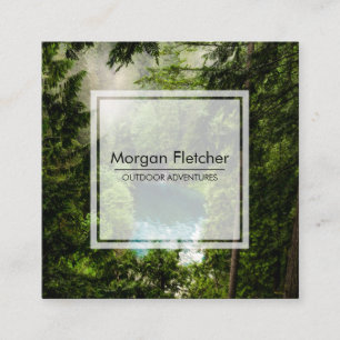 Tall Pines – Outdoor Adventure Square Business Card