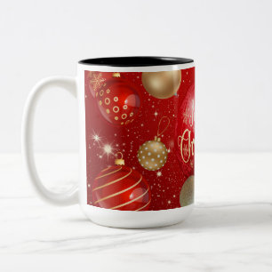 Tall Red Christmas Mug