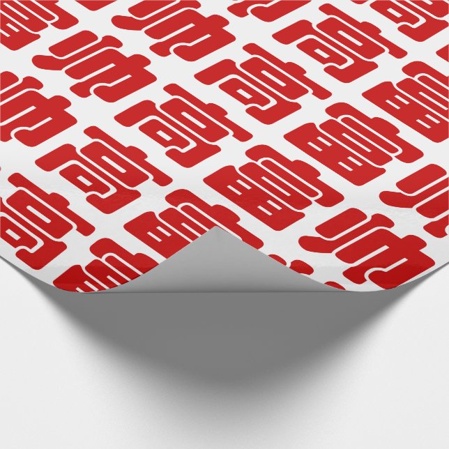Tall, Rich & Handsome 高富帅 Chinese Hanzi MEME Wrapping Paper (Corner)