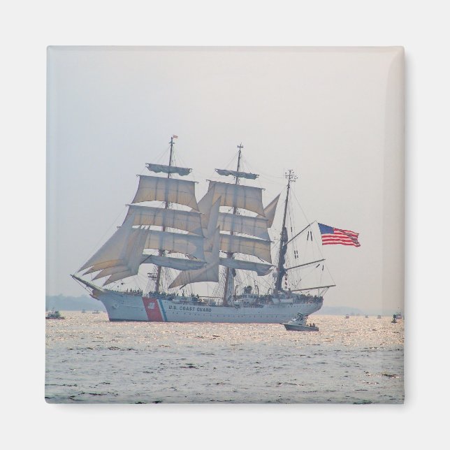 Tall Ship, Clipper ship, Sail, U.S. Coast Guard Magnet (Front)