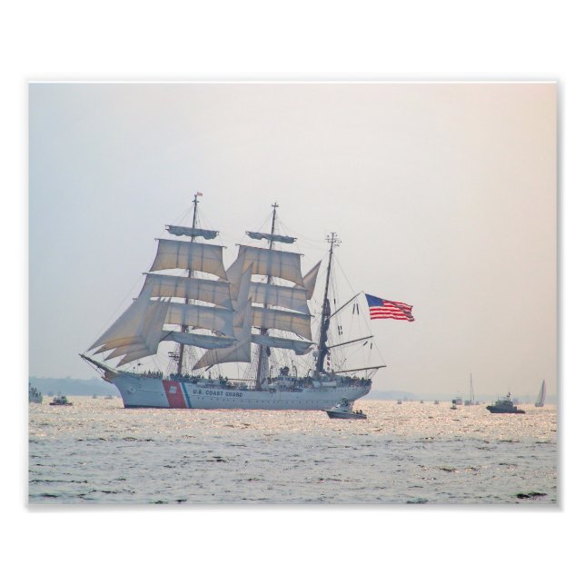Tall Ship, Clipper ship, Sail, U.S. Coast Guard Photo Print (Front)