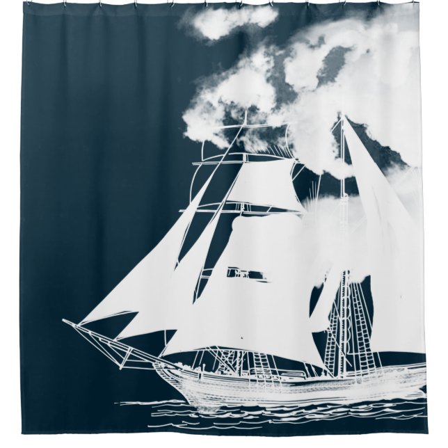 Tall Ship & Clouds Nautical (Front)