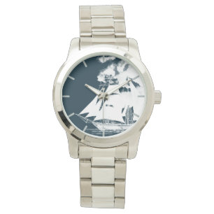 Tall Ship & Clouds Nautical Watch