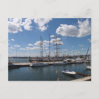 Tall Ship In The Port Of  Varna Postcard
