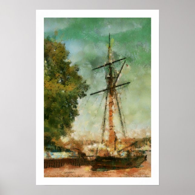 Tall Ship Poster Print (Front)