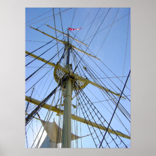Tall Ship Rigging Poster