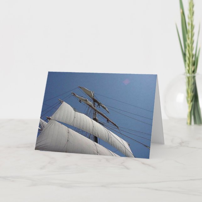 Tall Ship Sails Note Card (Front)