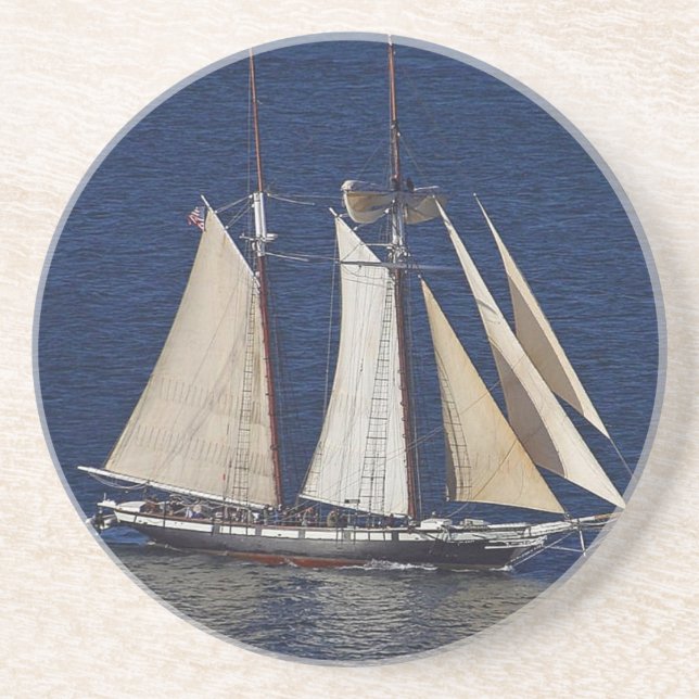 Tall Ship Sandstone Coaster (Front)