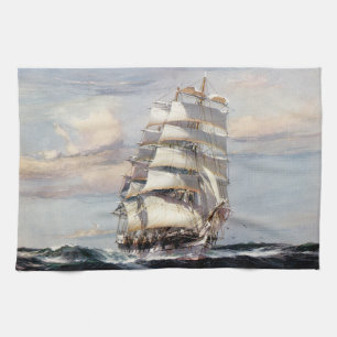 Tall Ship Thessalus Kitchen Towel