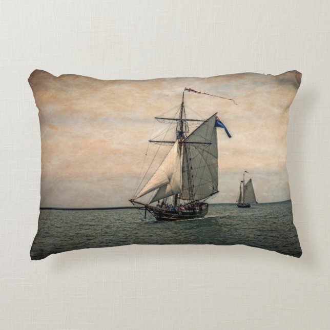 Tall Ships Festival Decorative Pillow (Front)