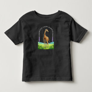 tall standing giraffe toddler t-shirt