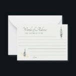 Tall Timber Watercolor Evergreen Trees Wedding Advice Card<br><div class="desc">Add a special touch to weddings and bridal showers with these lined advice cards. They have a simple, but elegant style with accent illustrations of watercolor tall pine trees or evergreen trees in shades of sage green, grey and pale green. The soft watercolor style has a peaceful calm quality to...</div>