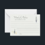 Tall Timber Watercolor Evergreen Trees Wedding Advice Card<br><div class="desc">Add a special touch to weddings and bridal showers with these lined advice cards. They have a simple, but elegant style with accent illustrations of watercolor tall pine trees or evergreen trees in shades of sage green, grey and pale green. The soft watercolor style has a peaceful calm quality to...</div>