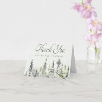 Tall Timber Watercolor Evergreen Trees Wedding