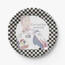 Talladega First Birthday Plates Racing Chequered
