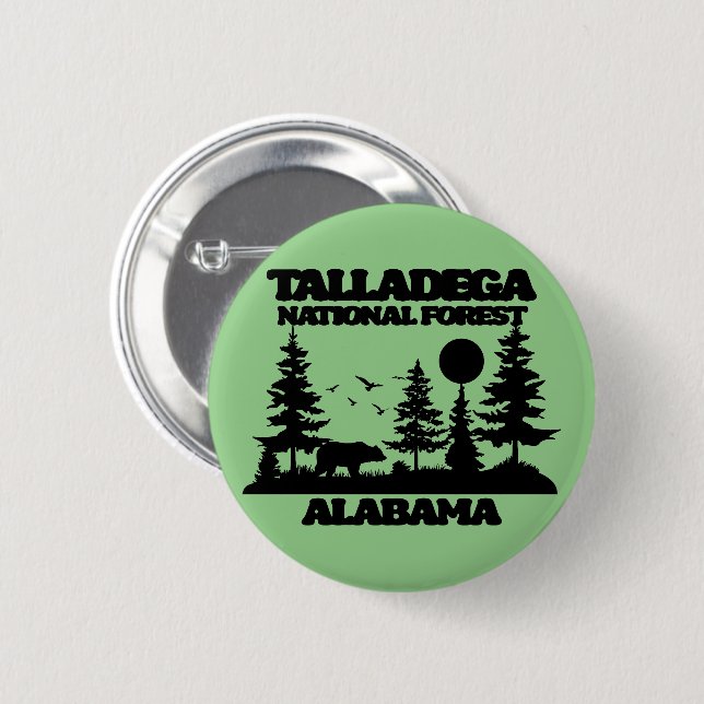 Talladega National Forest 2 Inch Round Button (Front & Back)
