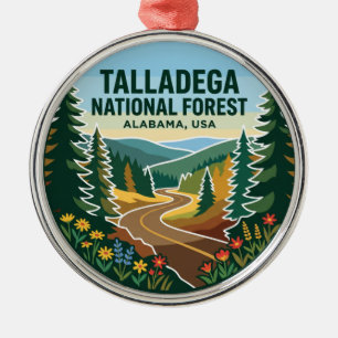 Talladega National Forest Alabama Metal Ornament