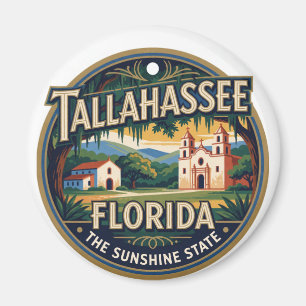 Tallahassee Florida Capital Retro Travel Memory Magnet