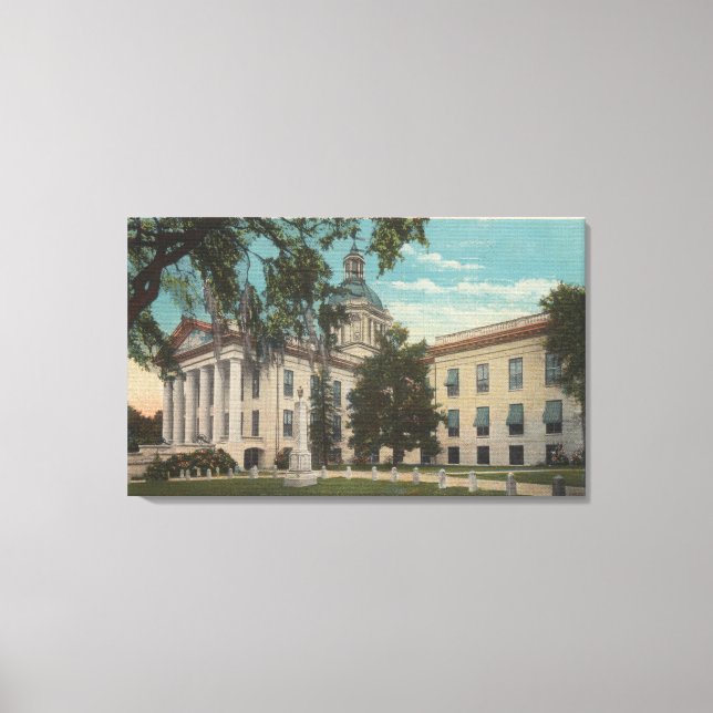 Tallahassee, Florida - Exterior View of State Canvas Print (Front)