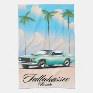 Tallahassee Florida Travel poster. Kitchen Towel