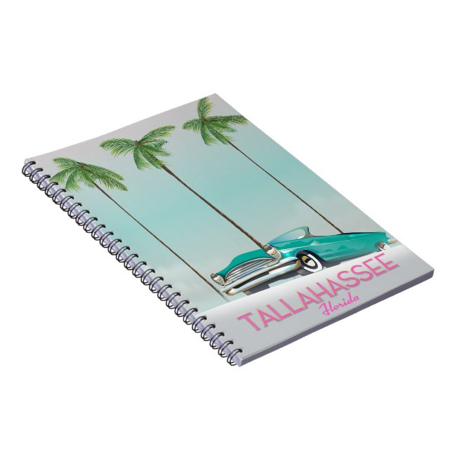 Tallahassee Florida travel poster Notebook (Right Side)