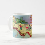 Tallahassee  Panhandle Florida Mug<br><div class="desc">This fabulous vintage,  illustrated map of Florida makes a great mug!
What a great housewarming gift or to stock a beach rental in Florida.</div>