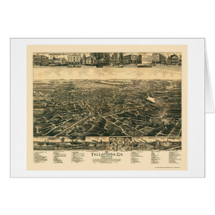 Tallapoosa, carte panoramique de GA - 1892