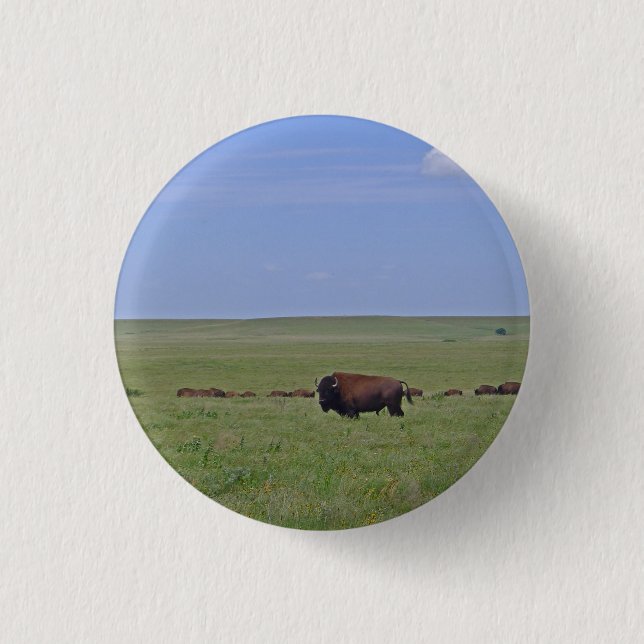 Tallgrass Prairie National Preserve - Kansas 1 Inch Round Button (Front)