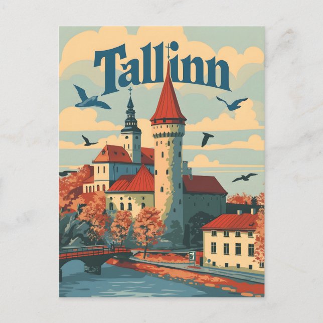 Tallin Vintage Postcard (Front)