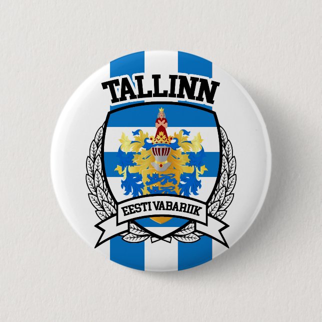 Tallinn 2 Inch Round Button (Front)