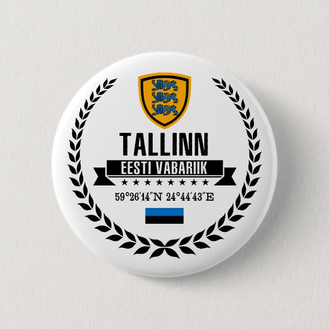 Tallinn 2 Inch Round Button (Front)