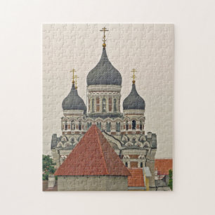 Tallinn cathedral and tower view puzzle