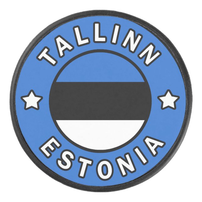 Tallinn Estonia Hockey Puck (Front)