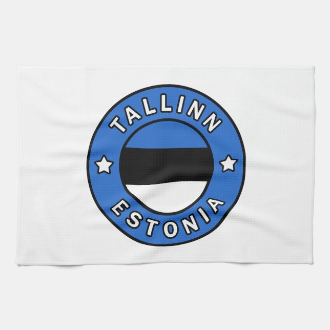 Tallinn Estonia Kitchen Towel (Horizontal)