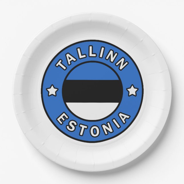 Tallinn Estonia Paper Plate (Front)