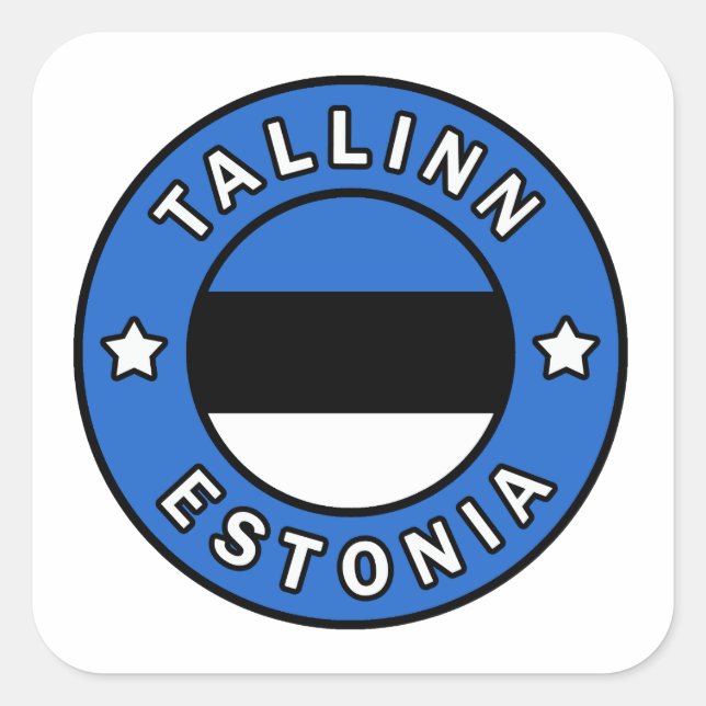 Tallinn Estonia Square Sticker (Front)