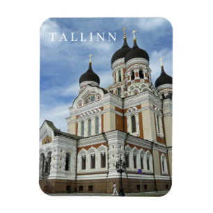 Tallinn Orthodox Cathedral view fridge magnet